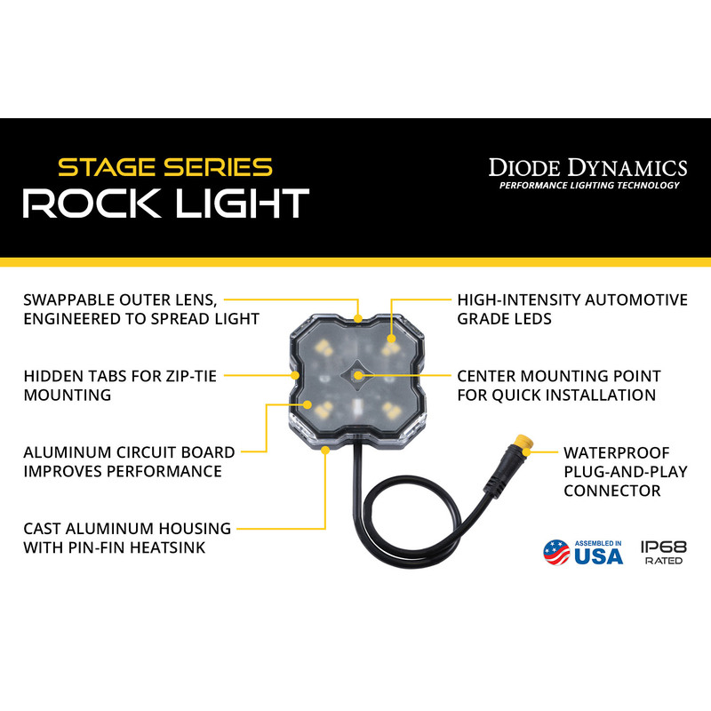  Diode Dynamics - RGBW Rock Light Installer Magnet Mount Kit (12-pack)